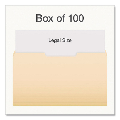 Pendaflex Manila File Folders, 1/3-Cut Tabs: Center Position, Legal Size, 0.75" Expansion, Manila, 100/Box (753132)