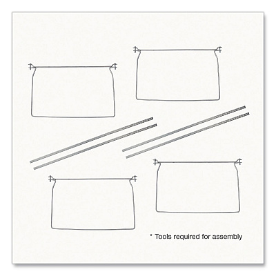 Pendaflex Hanging File Frame, Legal Size, 18" to 27" Long, Gray, 2/Pack (1006954)