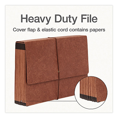 Pendaflex Heavy-Duty Expanding File, Numeric Index, 3.75" Expansion, 31 Sections, Elastic Band Closure, 1/3-Cut Tabs, Legal Size, Brown (1006982)