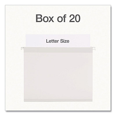 Pendaflex Ready-Tab Reinforced Hanging File Folders, Letter Size, 1/3-Cut Tabs, White, 20/Box (1006985)