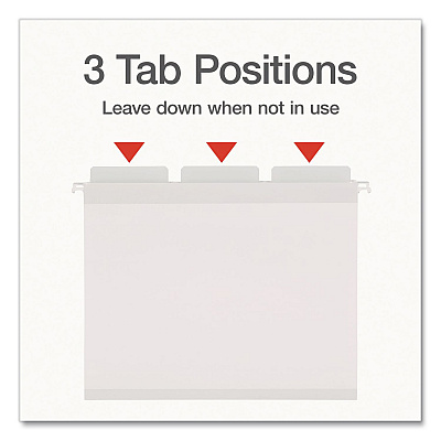 Pendaflex Ready-Tab Reinforced Hanging File Folders, Letter Size, 1/3-Cut Tabs, White, 20/Box (1006985)