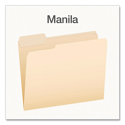 Earthwise by Pendaflex 100% Recycled Manila File Folder, 1/3-Cut Tabs: Assorted, Letter Size, 0.75" Expansion, Manila, 100/BX (1006989)
