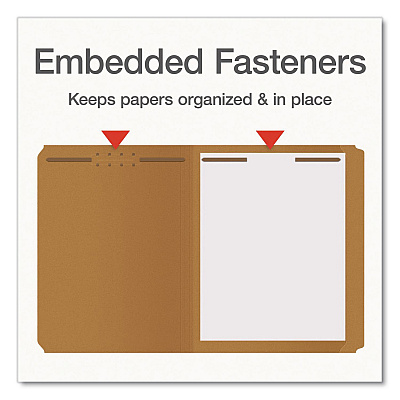Pendaflex Kraft Fastener Folders, Straight Tab, Expands 0.75", 2 Fasteners, Letter Size, Kraft, 50/Box (1006992)