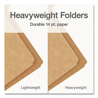 Pendaflex Kraft File Folders, Straight Tabs, Legal Size, 0.75" Expansion, Kraft, 100/Box (1007137)
