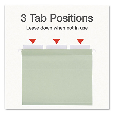 Pendaflex Ready-Tab Reinforced Hanging File Folders, Letter Size, 1/3-Cut Tabs, Sage Green, 20/Box (1009463)
