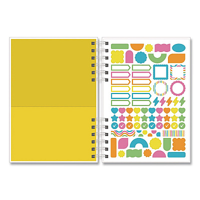 Astrobrights Twin-Wire Journal, Open Diary Format, Assorted Cover Colors, (90) Assorted Color 8.5 x 6.5 Sheets, 2/Pack (91556)