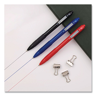 Zebra Z-Grip Recycled Retractable Ballpoint Pen, Medium 1 mm, Red Ink, Red Barrel, Dozen (20630)