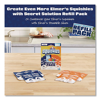 Elmer's Squishies Kids' Activity Kit with (2) Mystery Character Molds, Ages 6 and Up, 12 Pieces (2176574)