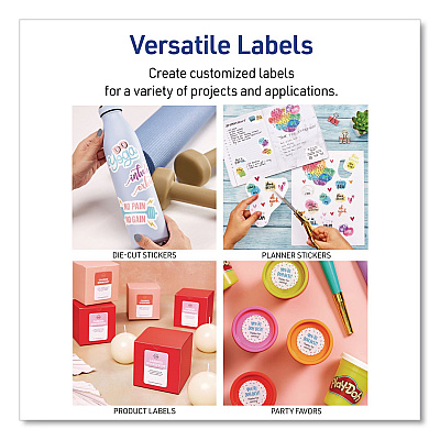 Avery Multipurpose Sticker Project Paper, Inkjet, 8.5 x 11, 15 Sheets/Pack (3383)
