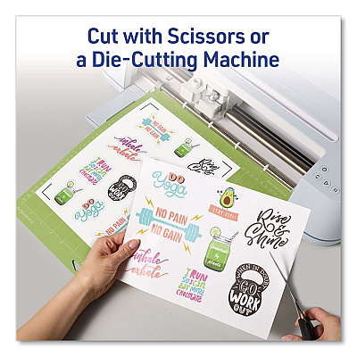 Avery Multipurpose Sticker Project Paper, Inkjet, 8.5 x 11, 15 Sheets/Pack (3383)