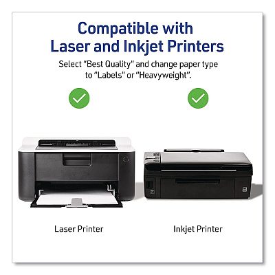 Avery Multipurpose Sticker Project Paper, Inkjet, 8.5 x 11, 15 Sheets/Pack (3383)