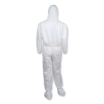 Ansell KleenGuard A30 Coveralls, Medium, White, 25/Carton (46122)