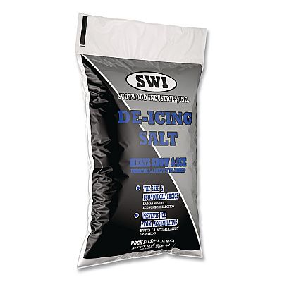 Scotwood Industries Rock Salt De-Icing Salt, 50 lb Bag, 50 Bags/Pallet (SWO50BRPLT)