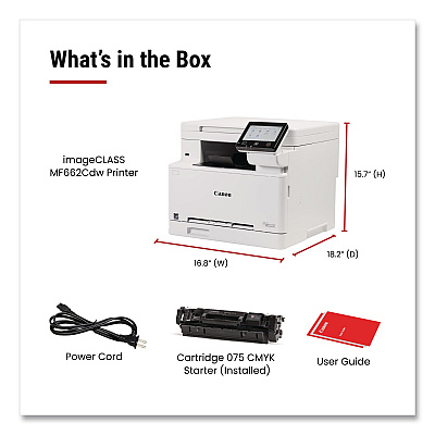 Canon imageCLASS MF662Cdw Wireless Multifunction Laser Printer, Copy/Print/Scan (6928C016)