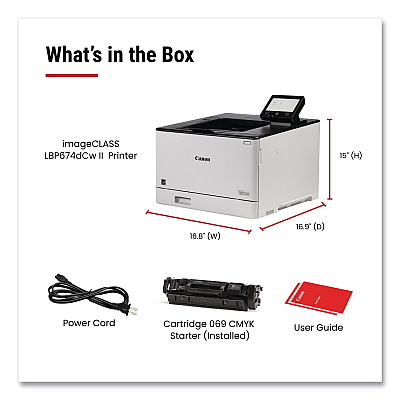 Canon imageCLASS LBP674Cdw II Wireless Laser Printer (7186C006)