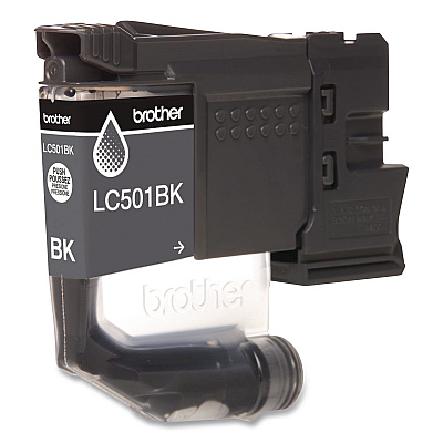 Brother LC501BKS Ink, 250 Page-Yield, Black