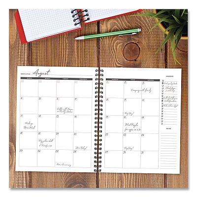 Budget Monthly Planner, 11 x 8.5, Black Cover, 12-Month, Undated (40324)