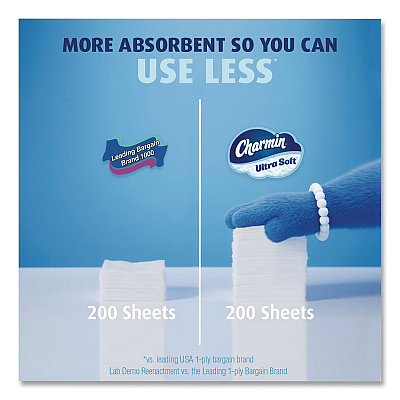 Charmin Ultra Soft Bathroom Tissue, Mega Roll, Septic Safe, 2-Ply, White, 208 Sheets/Roll, 12 Rolls/Pack (17579PK)