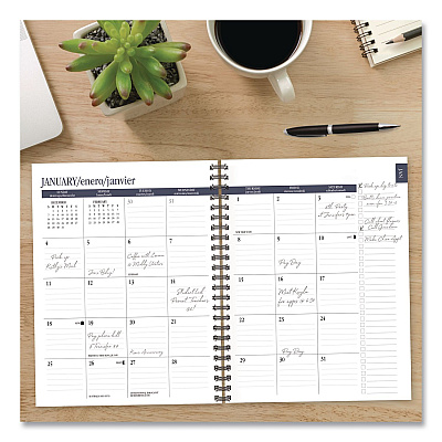Butterfly Zen Weekly/Monthly Planner, 8.5 x 6.5, Black Cover, 12-Month (Jan to Dec): 2026 (57506)