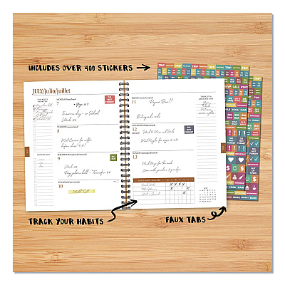 Black Weekly/Monthly Planner, 11 x 8.5, Black Cover, 12-Month (Jan to Dec): 2026 (57599)