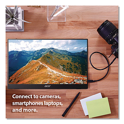 Acer PM161Q FHD LED Portable Business Monitor, 15.6" Widescreen, IPS Panel, 1920 Pixels x 1080 Pixels (PM161QBBMIUU)