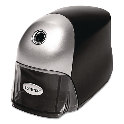 Bostitch QuietSharp Executive Electric Pencil Sharpener, AC-Powered, 4 x 7.5 x 5.13, Black/Silver, 6/Carton (EPS8HDBLKCT)