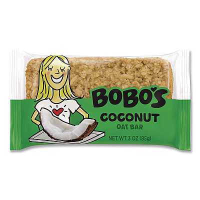 Bobo's Oatmeal Bars, Coconut, 3 oz Individually Wrapped, 12/Box (00050)