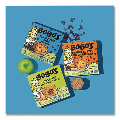 Bobo's Oatmeal Bites, Peanut Butter Chocolate Chip, 1.3 oz Individually Wrapped, 25/Box (00213)