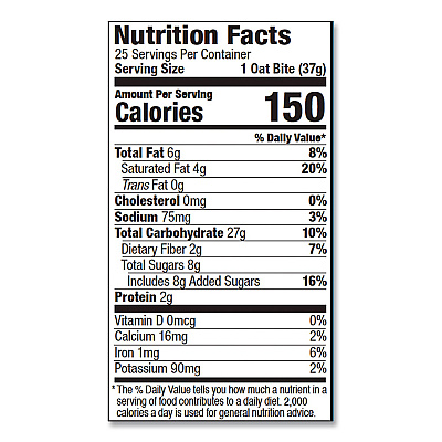 Bobo's Oatmeal Bites, Chocolate Chip, 1.3 oz Individually Wrapped, 25/Box (00214)