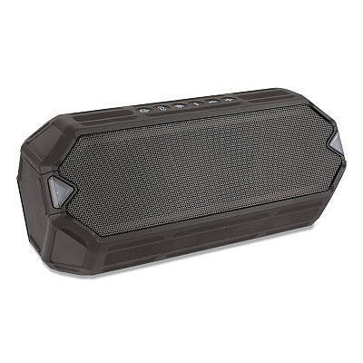 Altec Lansing HydraBoom Bluetooth Speaker, Bluetooth/Lightening/Micro USB/Qi/USB-A/USB-C, Black (IMW1400BLKT2)