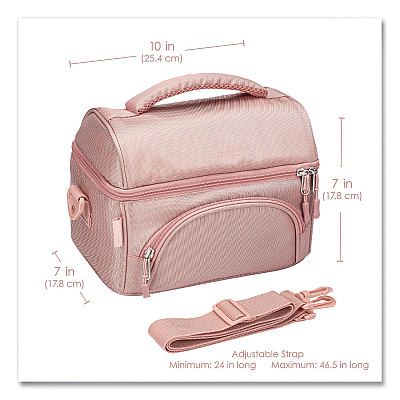bentgo Deluxe Insulated Lunch Bag, 8" x 10" x 7.5", Blush Pink (BG2M)
