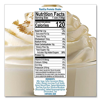 Vanilla Protein Shake Pod, 8.1 oz, Single Serve Pods for ColdSnap Machine, 12/Carton (100619)
