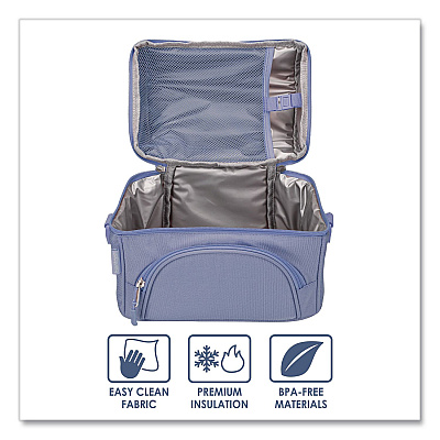 bentgo Deluxe Insulated Lunch Bag, 8" x 10" x 7.5", Slate Blue (BG2S)