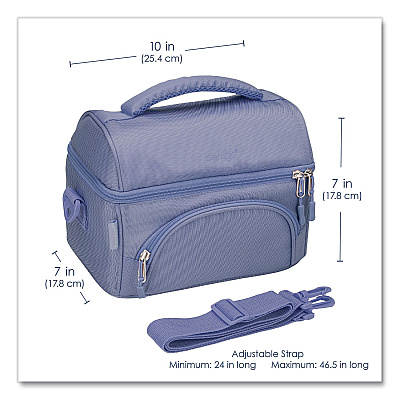 bentgo Deluxe Insulated Lunch Bag, 8" x 10" x 7.5", Slate Blue (BG2S)