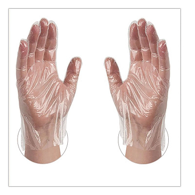 X3 by AMMEX Polyethylene Food Safe Industrial Gloves, Powder-Free, Large, Clear, 500/Box, 20 Boxes/Carton (PGLOVEL500XX)