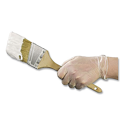 X3 by AMMEX Industrial Vinyl Gloves, Powder-Free, X-Large, 3 mil Thick, 9.5" Long, Clear, 100/Box (GPX348100)