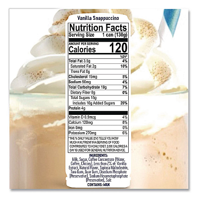 French Vanilla Snappuccino Frozen Latte Pod, 7. 1 oz Pod for ColdSnap Machine, 12/Carton (600041)