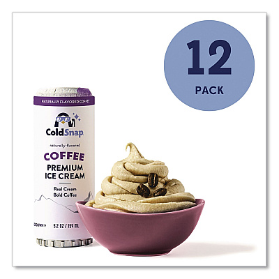 Ice Cream Pod, Coffee, 5.2 oz Single Serve Pod for ColdSnap Machine, 12/Carton (600089)