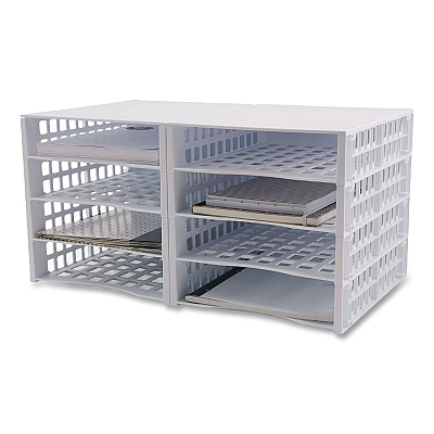 Thinkspace Literature Organizer, 8 Sections, 21 x 12.25, White (39444)