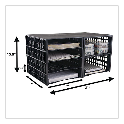 Thinkspace Literature Organizer, 8 Sections, 21 x 12.25, Black (39443)