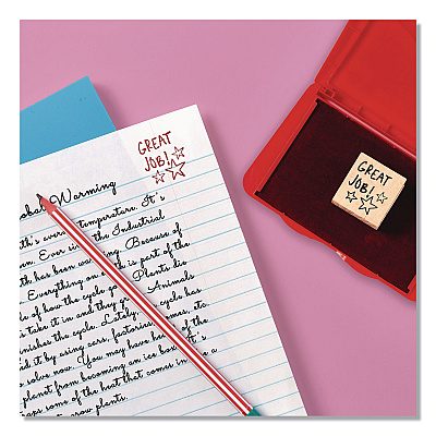 Carter's Pre-Inked Felt Stamp Pad, 4.25 x 2.75, Red, 36/Carton (21071CT)