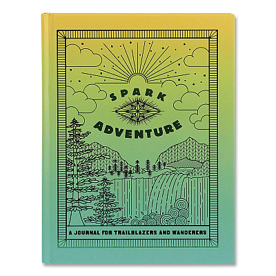 Chronicle Books Guided Journal: Spark Adventure - A Journal for Trailblazers and Wanderers, Green/Gold Cover, (88) 8 x 6 Sheets (978179722216)