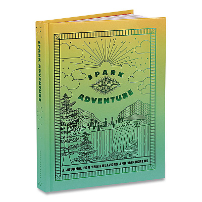 Chronicle Books Guided Journal: Spark Adventure - A Journal for Trailblazers and Wanderers, Green/Gold Cover, (88) 8 x 6 Sheets (978179722216)