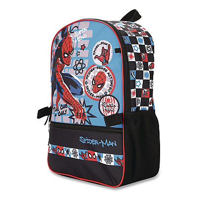 Bioworld Spiderman Kids 5-Piece Backpack Set, 16", Multicolor (B1B7XT6USMSB)
