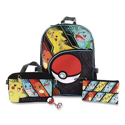 Bioworld Pokemon Kids 5-Piece Backpack Set, Multicolor (B1B7Y0QPOKSB)