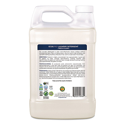 ECOS PRO Free and Clear Laundry Detergent, HE Compatible,128 oz Bottle, 4/Carton (PL976404)