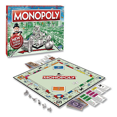 Hasbro Monopoly New Edition Classic Board Game, 2 to 8 Players, Ages 8 and Up, 117 Pieces (C1009)
