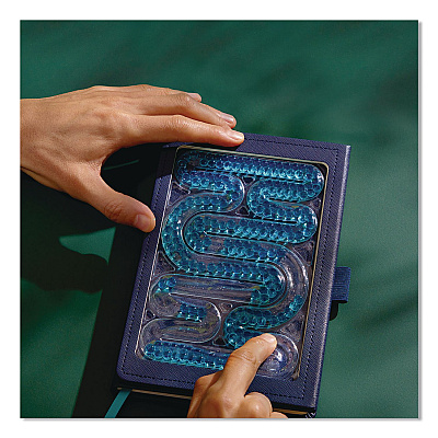 Lifelines Find Your Path Sensory Journal, Tactile Blue Gel Bead Maze, Wide/Legal Rule, Blue Cover, (80) 8 x 5 Sheets (160101)