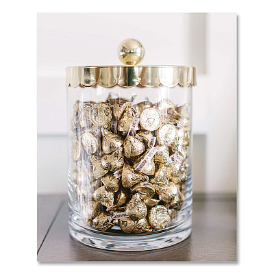 Hershey's KISSES with Almonds, Gold Foils, 60 oz Bag (HEC62083)