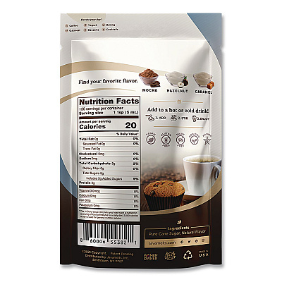 Javamelts Flavored Sugar, French Vanilla, 1.5 lb Bag (JMT55382)